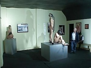 Alluring blonde German slut fucked in the museum